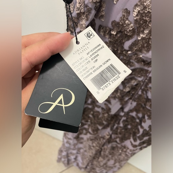 Adrianna Papell lavender sequin formal dress - Picture 6 of 6